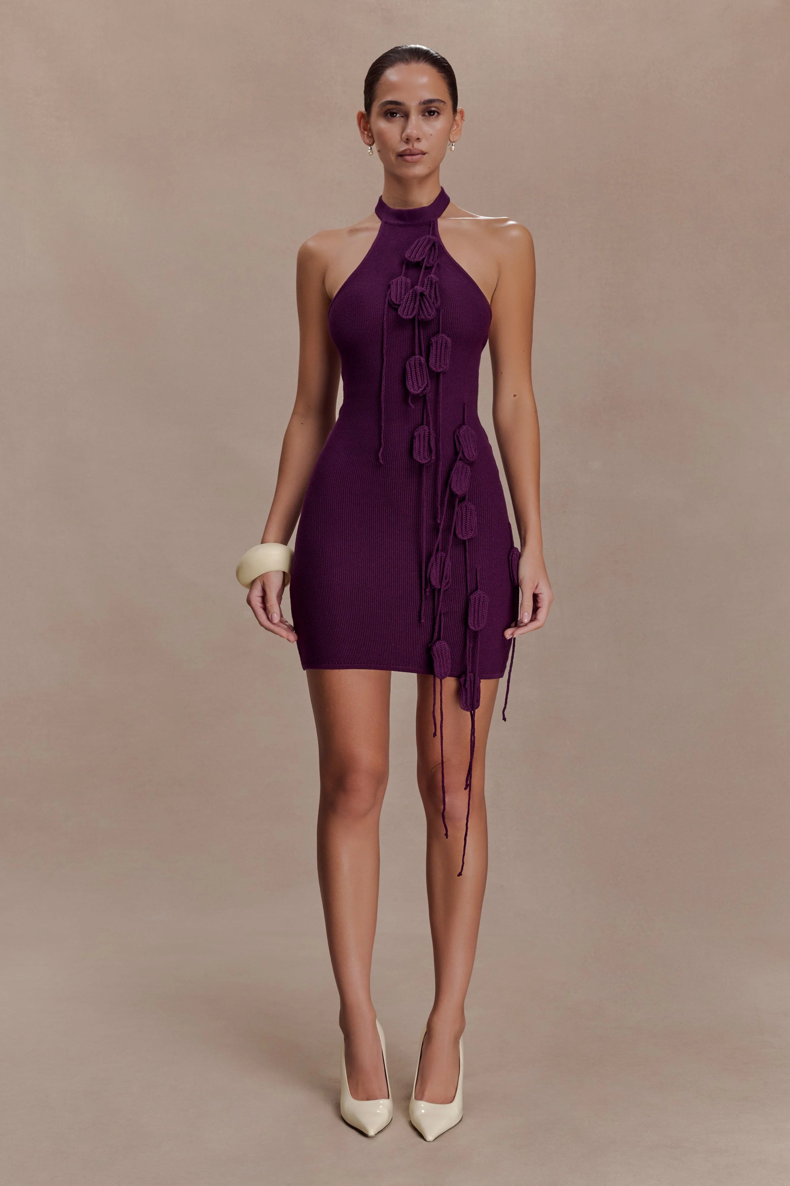 Jacky Tulip Mini Dress - Plum